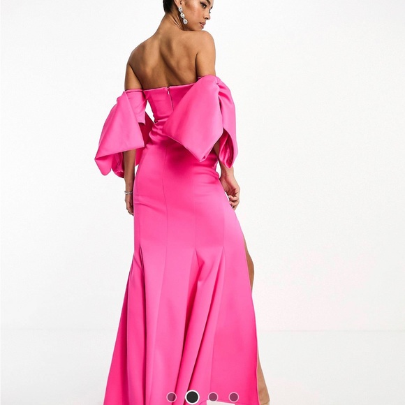 ASOS size 12 Hot pink maxi dress with slit. - Picture 1 of 2